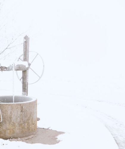 water well in the snow