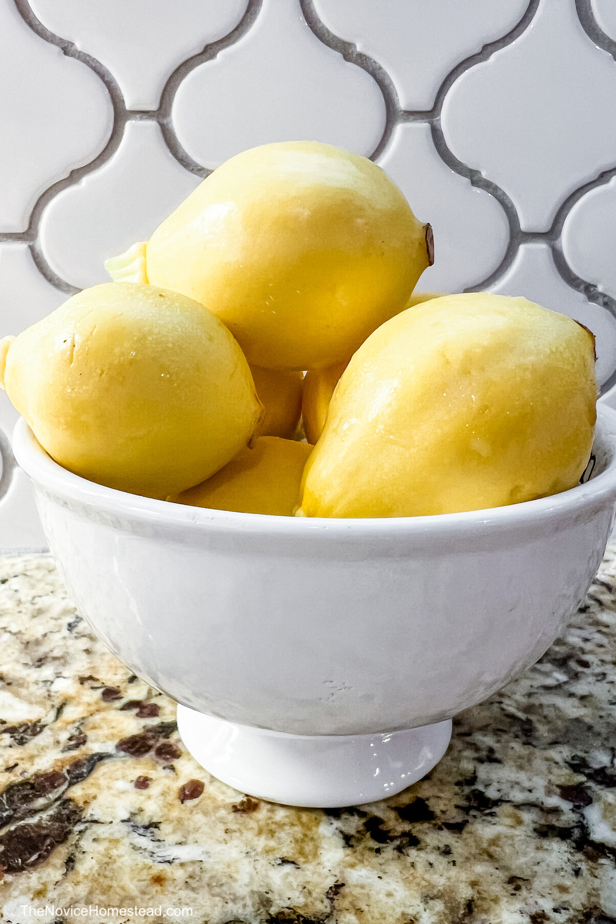 bowl of lemon squash