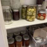 jars of home canned food in pantry